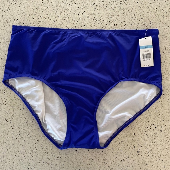Kim Rogers Swim Bottoms size 20W in Bright Indigo New with Tags - Picture 1 of 4